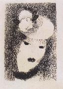 Marie Laurencin Woman wearing the hat oil